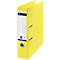LEITZ® Classeur Recycle, DIN A4, Largeur de dos 80 mm, Mécanisme à levier 180°, Étiquette de dos &amp; Trou de poignée, 100 % recyclable, jaune