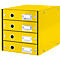 LEITZ® Click + Store, 4 Schubladen, flach, gelb