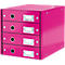 LEITZ® Click + Store, 4 Schubladen, flach, pink