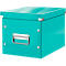 Turquoise box with lid and silver fittings.