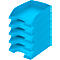 LEITZ® Corbeille à courrier standard 5227, plastique, 5 pièces, bleu clair