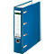 LEITZ® Doppelordner 1012, 2 x A5, Rückenbreite 75 mm, Präzisions-Hebelmechanik, Sichttasche für Rückenschild, Griffloch, Polypropylen, blau, 1 Stück