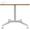 LEITZ Ergo Compact bureau, rechthoekig, in hoogte verstelbaar met gasveer, T-voet, met wielen, B 800 x D 600 x H 750-1140 mm, wit/wit