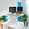 Leitz Ergo Cosy bureauhulpstuk, voor zit- en stastand, in hoogte verstelbaar, met uittrekbaar toetsenbordblad, B 420 x D 800 x H 72 mm, grijs