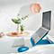 Leitz Ergo Cosy laptopstandaard, voor laptops van 13" tot 17", in hoogte verstelbaar, inklapbaar, B 312 x D 247 x H 50 mm, blauw
