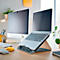 Leitz Ergo Cosy laptopstandaard, voor laptops van 13" tot 17", in hoogte verstelbaar, inklapbaar, B 312 x D 247 x H 50 mm, grijs
