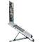 Leitz Ergo Laptopständer 6346-00-89, für 1 Laptop/Tablet 10-17', ergonomisch, ultraflach, zusammenklappbar, höhenverstellbar, Aluminium, dunkelgrau