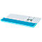 LEITZ® Ergo WOW polssteun voor toetsenborden, ergonomisch, 2-staps hoogteverstelbaar, L 437 x B 71 x H 21 mm, wit/blauw