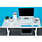 LEITZ® Ergo WOW polssteun voor toetsenborden, ergonomisch, 2-staps hoogteverstelbaar, L 437 x B 71 x H 21 mm, wit/blauw