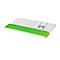 LEITZ® Ergo WOW polssteun voor toetsenborden, ergonomisch, 2-staps hoogteverstelbaar, L 437 x B 71 x H 21 mm, wit/groen