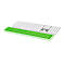 LEITZ® Ergo WOW polssteun voor toetsenborden, ergonomisch, 2-staps hoogteverstelbaar, L 437 x B 71 x H 21 mm, wit/groen