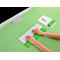 LEITZ® Ergo WOW polssteun voor toetsenborden, ergonomisch, 2-staps hoogteverstelbaar, L 437 x B 71 x H 21 mm, wit/groen