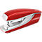 Red stapler with white accent. Brand name 'Leitz' visible.