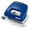 Blue Leitz hole punch with white base. The product is set against a white background.