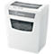 White Leitz paper shredder, with container for shredded paper. Control panels and the Leitz logo are visible.