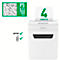 Leitz IQ 4M Protect Premium Aktenvernichter P5, Mikroschnitt 2 x 15 mm, 14 l, 4 Blatt Schnittleistung, Anti-Papierstau-Technologie, weiß