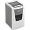 Shredder, white and grey, with Leitz logo and control panel.