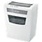 White paper shredder with Leitz logo and visible paper shredder container.