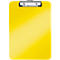 LEITZ® Klemmbrett WOW 3971, DIN A4, Polystyrol, mit Aufhängeöse, gelb