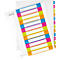 LEITZ® kunststof indexbladen Wow, cijfers 1-12, A4 extra breed, Via pc beletterbaar, losbladig