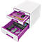 LEITZ® ladebox WOW CUBE 5213, 4 schuifladen, A4, polystyreen, paars