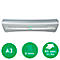 Grey A3 laminator. Three green circles with information: A3, 2 min, 45 sec. A4/80μ.