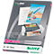 Product packaging of laminating pouches. Printed with certificates, a windsurfer, and a table card.