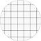 Circular image with a grid pattern. The black lines divide the area into squares.