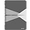 LEITZ® Office Collegeblock 445800 DIN A5, laminierter Einband, kariert, grau
