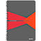 LEITZ® Office Collegeblock 445800 DIN A5, laminierter Einband, kariert, rot
