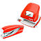 LEITZ® office punch + desktop stapler SET, rojo claro