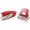 LEITZ® office punch + desktop stapler SET, rojo