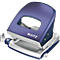 A blue and white hole punch with the Leitz logo. The A6 format is set.