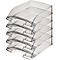 LEITZ® Opbergmand standaard 5226, kunststof, 5 stuks, transparant grijs