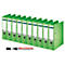 LEITZ® ordner 1007, A4, 80 mm, 10 stuks, groen + GRATIS Edding permanent marker 3000
