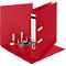 LEITZ® Ordner Recycle, A4, Rückenbreite 50 mm, 180°-Hebelmechanik, Rückenschild & Griffloch, zu 100 % recycelbar, rot