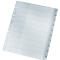 Transparent file divider with vertical numbering from 1 to 10. Divided by horizontal lines.