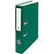 Green file folder with white label. A white inside can be seen at the top.