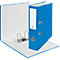 Blue binder, open. A white label and an FSC logo on the spine.