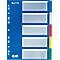 Blue Leitz index folder with 5 transparent, writable tabs and colored dividers.