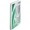 A white Leitz presentation binder with a green pattern and product illustrations. Text: Standard Presentation Binder.