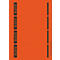LEITZ® Rückenschilder kurz, PC-beschriftbar, Rückenbreite 80 mm, selbstklebend, 100 St., rot