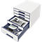 LEITZ® Schubladenbox WOW CUBE 5214, 5 Schübe, DIN A4, Polystyrol, weiß