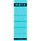 Turquoise index card tab with black "LEITZ" lettering and lines for labeling.