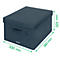 Leitz Stoff-Aufbewahrungsbox mit Deckel, groß, faltbar, 2er-Pack, 330 x 380 x 325 mm, samtgrau