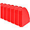 LEITZ® tijdschriftenhouder 2476, rugbreedte 70 mm, polystyreen, 6 stuks, rood