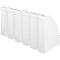 LEITZ® tijdschriftenhouder 2476, rugbreedte 70 mm, polystyreen, 6 stuks, wit