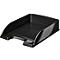 Black tray with high edge and recess.
