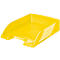Yellow plastic tray. The paper tray has a rectangular shape with rounded edges.