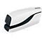 White stapler with black accents. Dimensions: 153 x 71 x 44 mm. LEITZ logo top right.